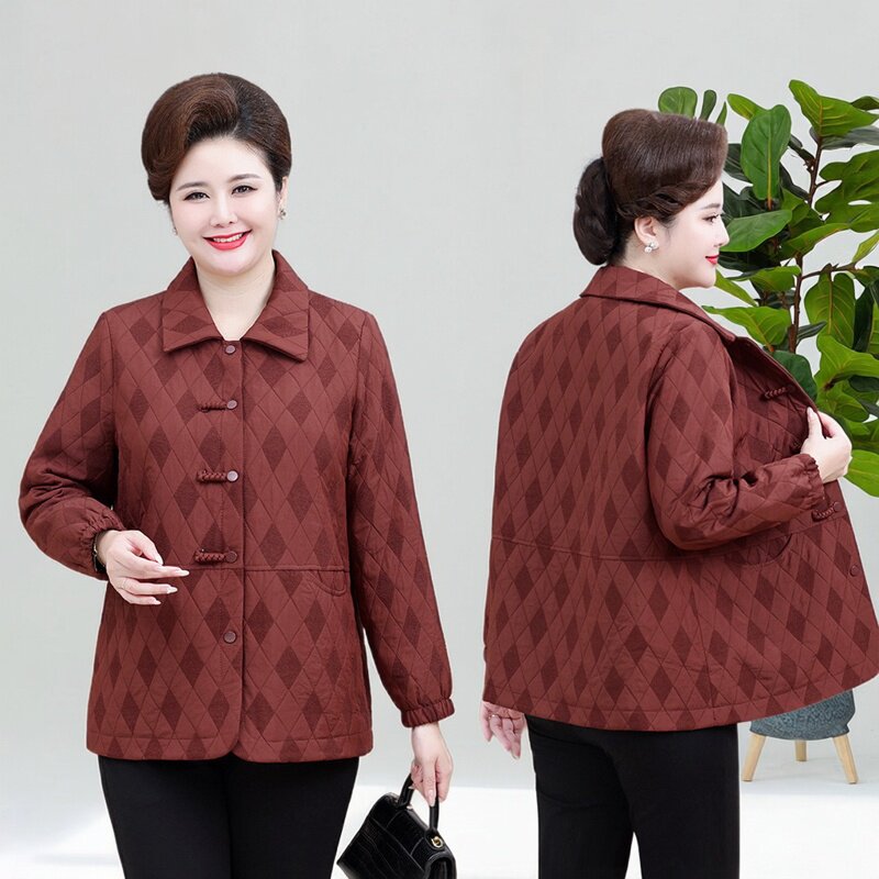 胖妈妈秋季外套新款加肥中老年人大码女装老太太夹克奶奶春装8XL