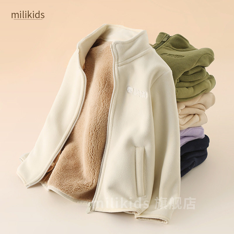 儿童摇粒绒加绒外套冬季新款男女大童加厚保暖开衫校服神器奥粒绒,童装/婴儿装/亲子装,校服/园服,淘宝优惠券,粉丝福利购,淘宝优惠卷