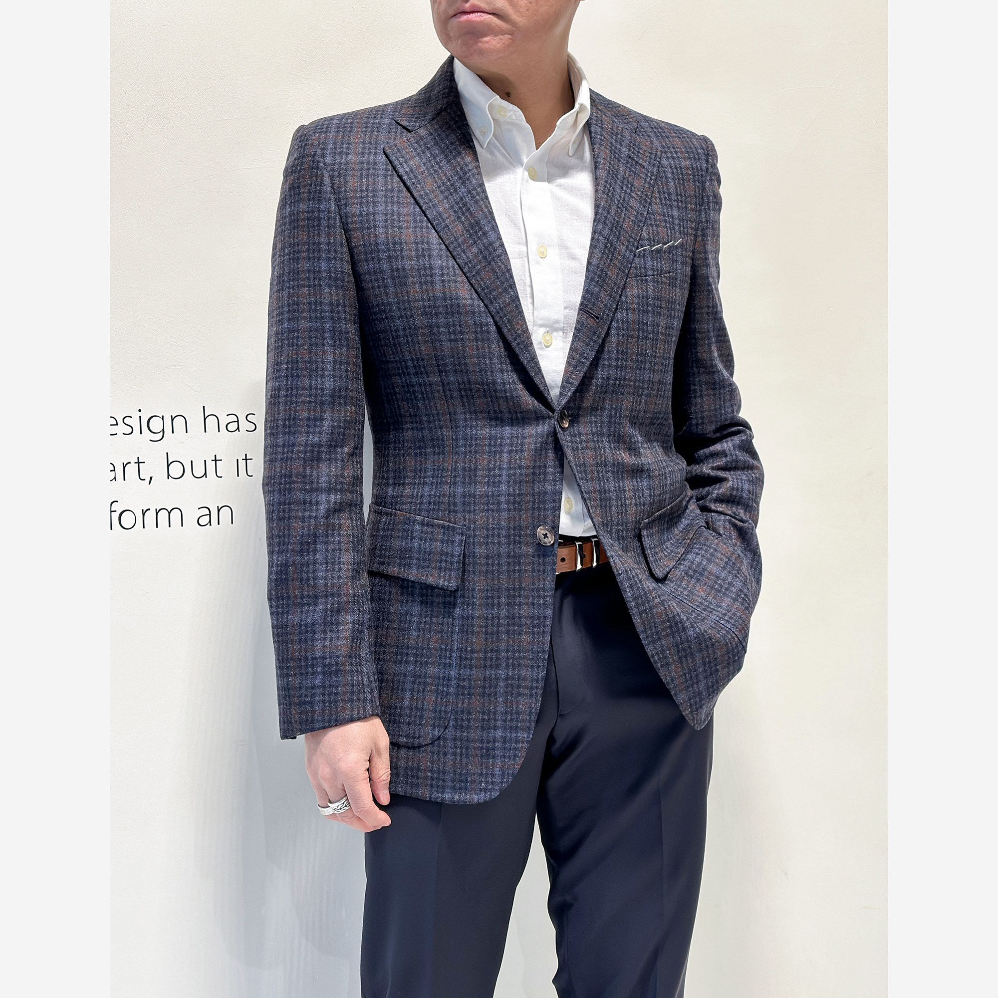 三千 clubbund那不勒斯弧裁 法国dormeuil威尔士格羊毛西服aey054