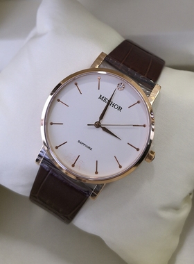 名梭表5035简约休闲韩版学生潮流真皮情侣对表黑色皮带表专柜正品