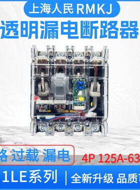 上海人民三相四线漏电保护器RM1LE-250/4300空气开关漏保200A225A