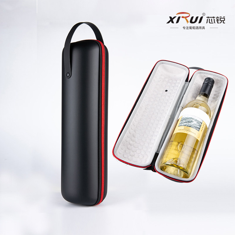 葡萄酒保护套红酒盒包装可定制单支装黑色防摔保温可湿水车载酒包