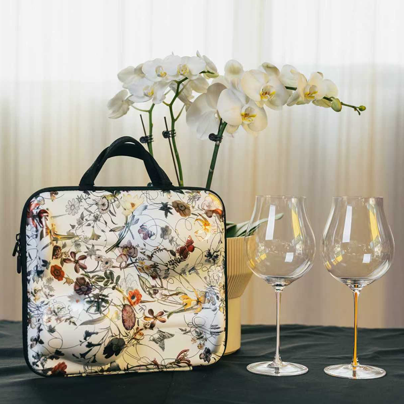 双支装红酒杯便携包户外收纳包轻奢红酒杯多色彩杆杯彩色杯