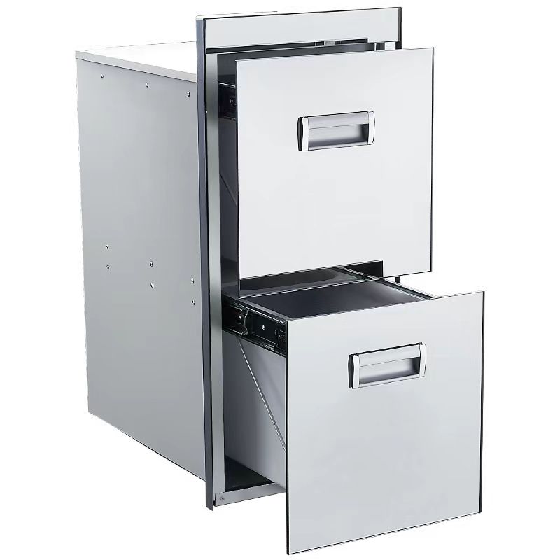 厨房双层米箱橱柜储米桶嵌入式面粉箱抽拉式多层米缸储物配件五金