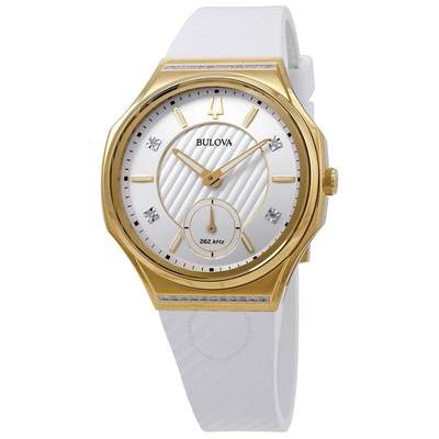 Bulova Curv 银白色表盘女士指针式不锈钢时尚欧美手表 98R237