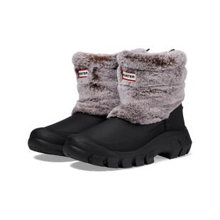 Fur Snow 正品 Hunter Boot Short Intrepid Faux 雨鞋 女加绒保暖