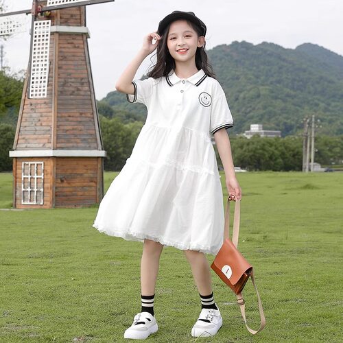 女童连衣裙中大童polo公主裙子
