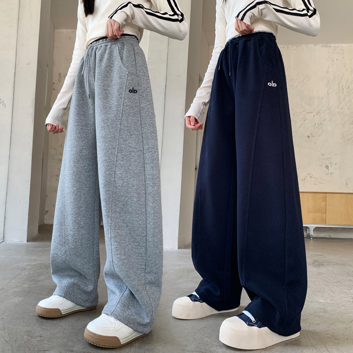 春秋女童运动裤长裤儿童大童直筒休闲卫裤新款女孩初中生秋冬加绒