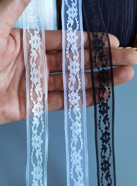 T2122 台产薄款超仙透纱蕾丝花边服装辅料波浪点点娃衣系带小蕾丝