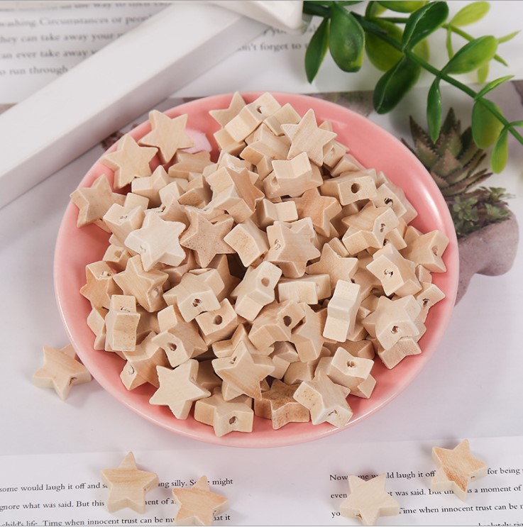 15MM五角星木珠手链项链