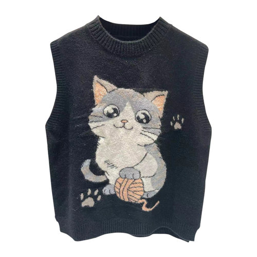 毛线圆领背心价格 毛线圆领背心图片 星期三