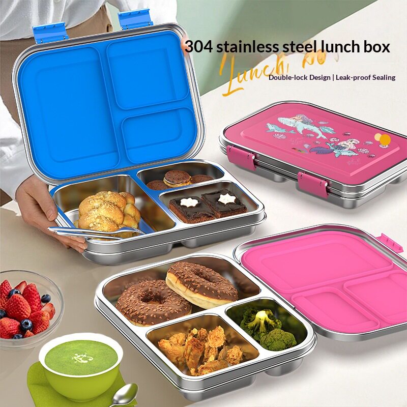 出口订单New 304 stainless bento box, large, fridge & outdoor
