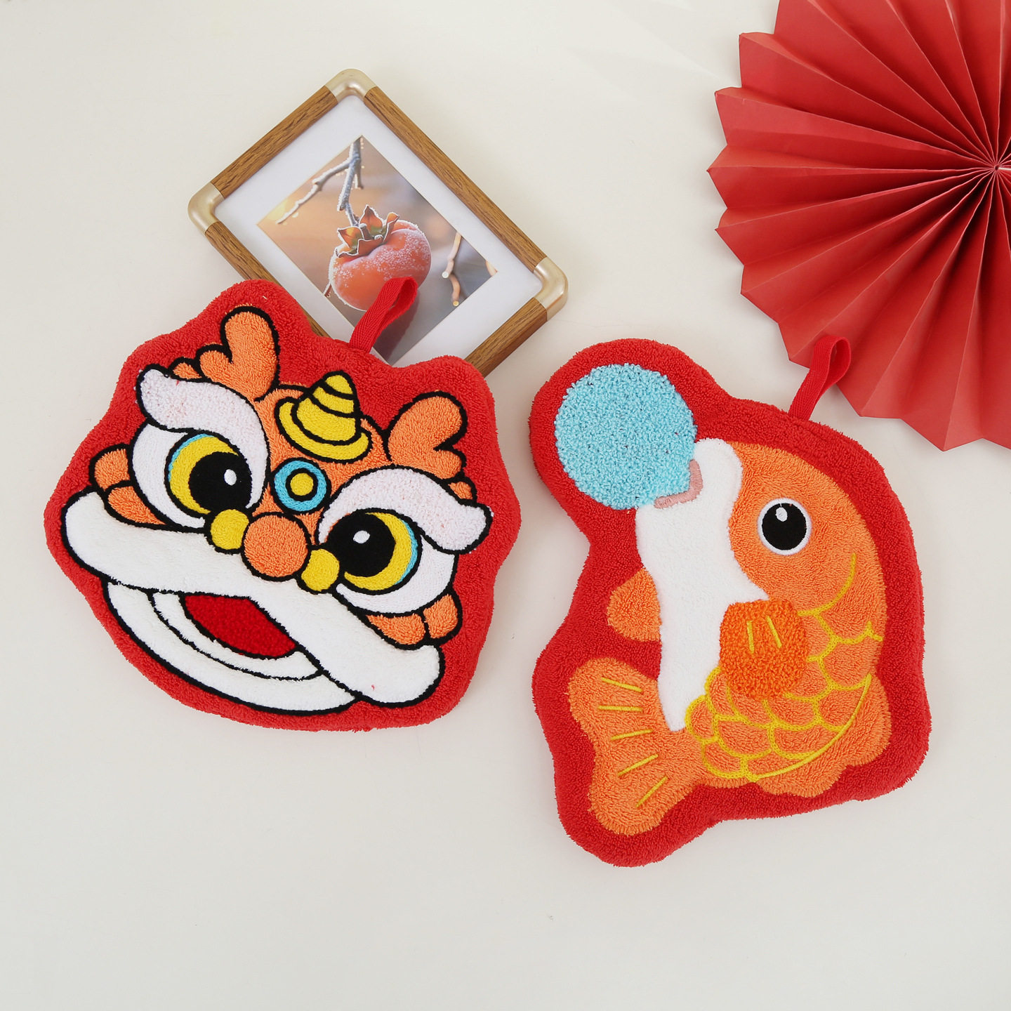 新年狮子头列擦手巾卫生间柔软吸水儿童小毛巾厨房挂式清洁抹布,居家布艺,手巾/手帕,淘宝优惠券,粉丝福利购,淘宝优惠卷