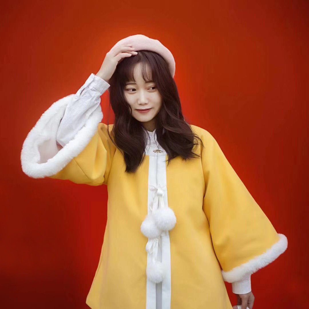 【千秋殿】轻霜原创明制冬季汉服女半臂半袖对襟方领毛呢加绒现货在类目 女装/女士精品, 唐装/民族服装/舞台服装, 汉服中 - 来自Buy2taobao.com提供专业的淘宝代购服务