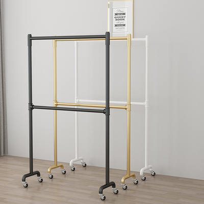 双层升降晾衣架落地卧室宿舍凉晒