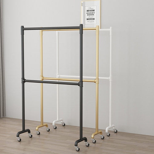 双层升降晾衣架落地卧室宿舍凉晒