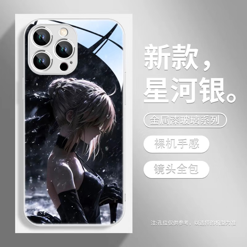 薇尔莉特紫罗兰永恒花园玻璃手机壳适用于红米k90蕾塞k80金属漆k70pro防摔k90pro全包k80pro女生k60个性k50硬