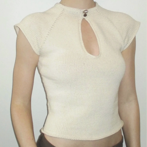 sandnes garn line 棉麻上衣Rose top手工编织DIY材料包 非成品