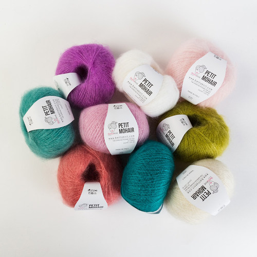 意大利进口真丝马海毛手编