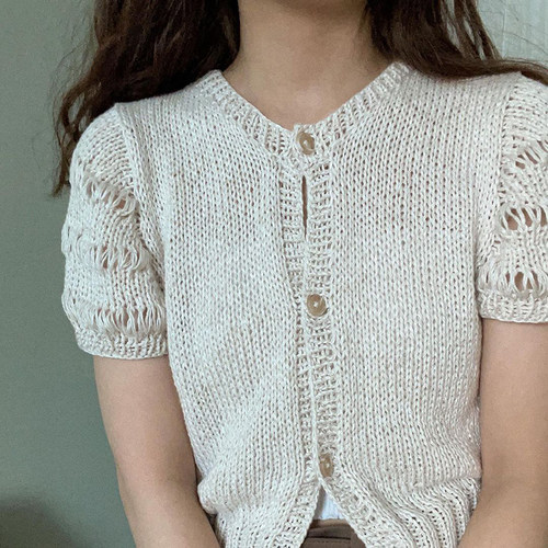 TYNNLINE棉麻波浪袖开衫材料包