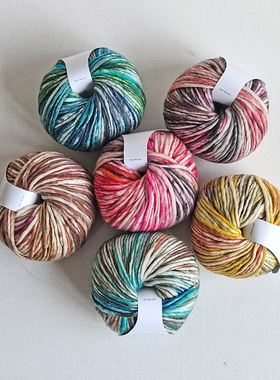 LANA GATTO 进口 CAPOEIRA 100%羊毛段染粗线 单股毛线100克100米