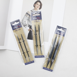 Knitpro 进口牛仔蓝11.5cm桦木常规针头棒针毛衣针编织工具 Denim