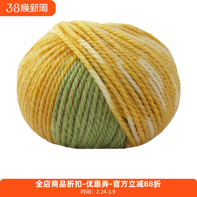 lana gatto 进口羊毛亚克力混纺段染线 ASIAN 手编毛线 50克91米