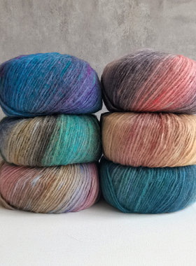 意大利进口 柔软轻盈段染羊毛线 lana gatto SOMBRERO 100克300米