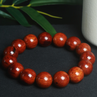 海南红降花梨公糖结黄油玉化1.5手串 约35g