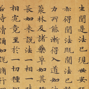 敦煌 唐人写经 妙法莲华经手稿残卷 小楷字帖 书法文献 微喷复制