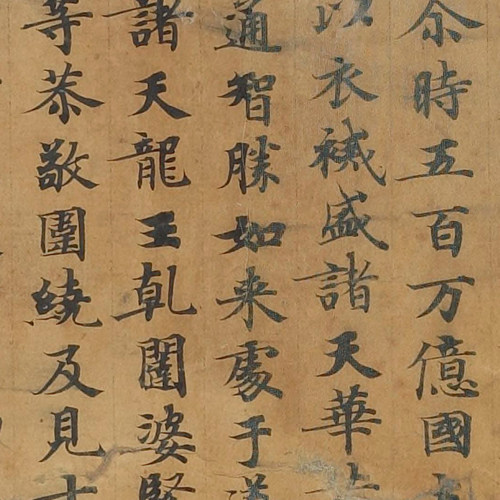 敦煌遗书 妙法莲华经于阗文手稿残卷 小楷字帖 书法文献 微喷复制