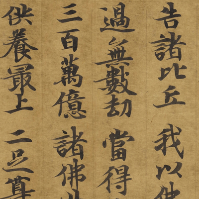 敦煌遗书 妙法莲华经授记品第六长卷 小楷字帖 书法装裱 微喷复制