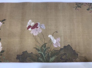 王渊 花鸟图长卷 工笔设色 书法国画 墙面装饰 临摹学习 微喷复制