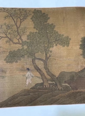 李唐 百牛图 国画长卷 美术学院 临摹学习 纸本绢布 微喷复制