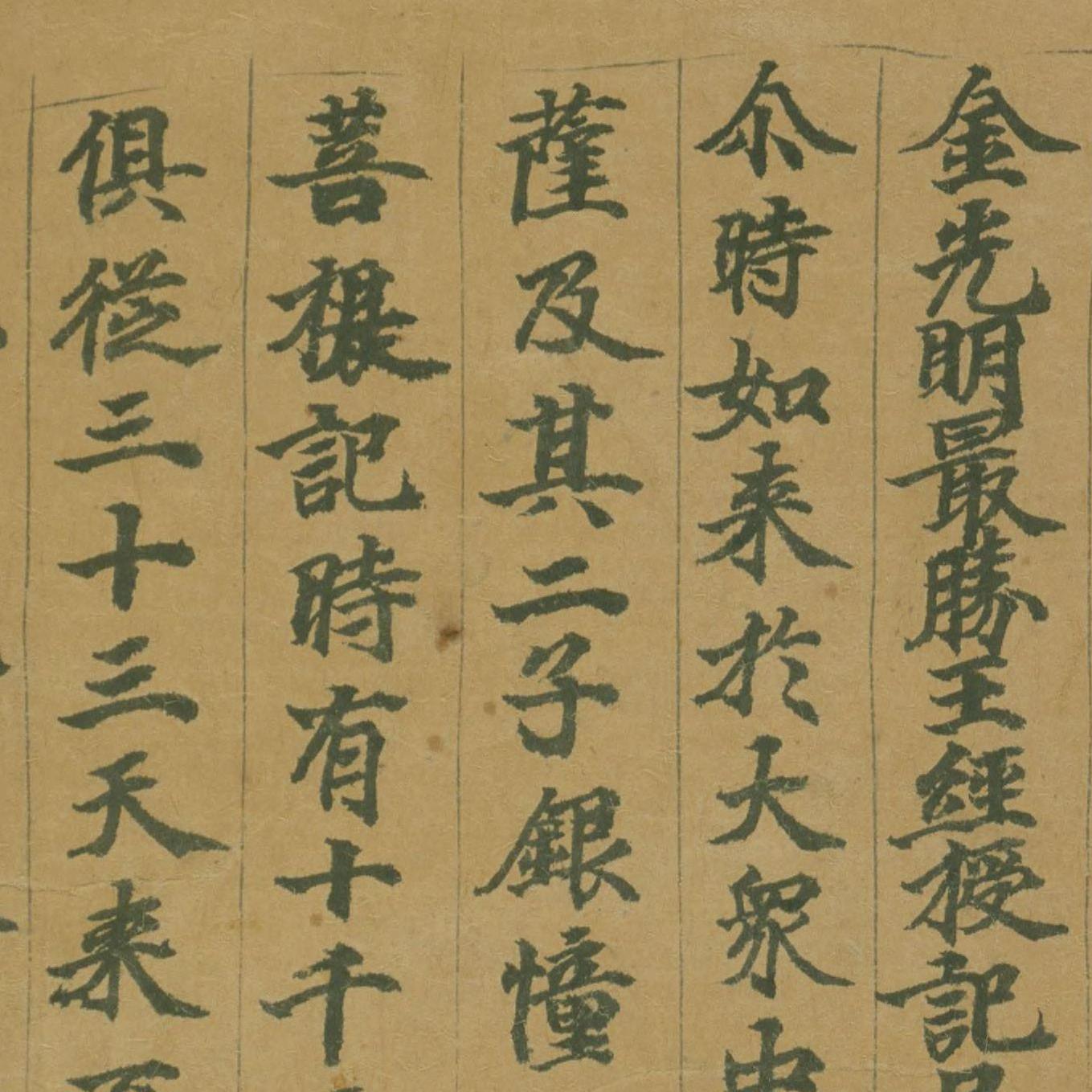 敦煌 金光明最胜王经授记品第二十三 小楷抄经 书法文献 微喷复制