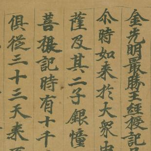 敦煌 金光明最胜王经授记品第二十三 小楷抄经 书法文献 微喷复制