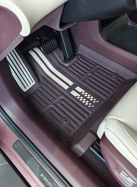 适用于小米YU7御7紫色脚垫TPE防水环保注塑橡胶后备箱垫尾箱垫3W