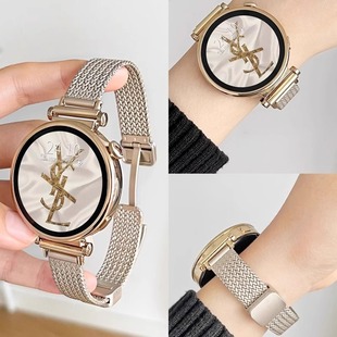 适用华为gt4表带gt5手表watch4pro新款 watch3 金属gt6磁吸麦穗女款