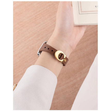 适用华为FIT4表带新款真皮C字扣watchfit4pro高级感女款腕带fit3