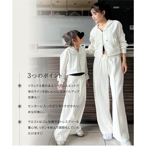 外贸原单女士空气层阔腿裤休闲裤高腰白色