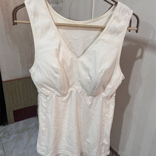 百分百纯棉出口日本女士纯棉背心软罩杯家居服睡衣
