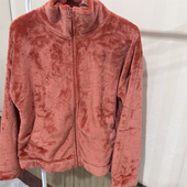 出口日本女士珊瑚绒家居服上衣拉链保暖睡衣上装