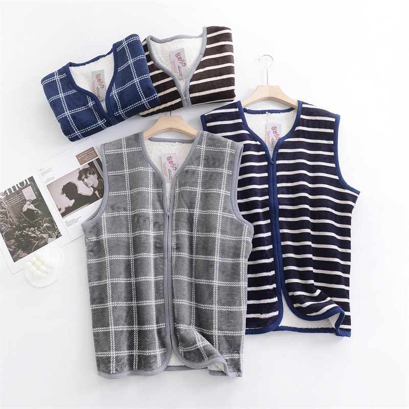 仓库清仓外贸原单出口日本男士中老年人羊羔绒保暖背心坎肩大码加,女士内衣/男士内衣/家居服,保暖背心,淘宝优惠券,粉丝福利购,淘宝优惠卷