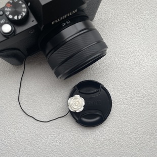 玫瑰镜头盖防丢绳相机装 饰富士索尼徕卡佳能相机配件通用保护绳