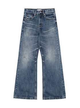 SUNINWAVE 25AW15.5oz冈山赤耳牛仔646版型宽松微喇水洗做旧长裤