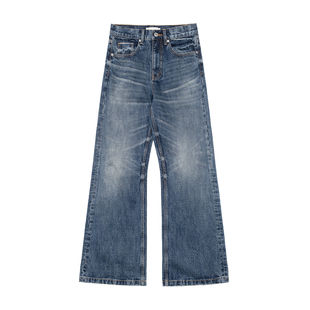 型宽松微喇水洗做旧长裤 SUNINWAVE 25AW15.5oz冈山赤耳牛仔646版