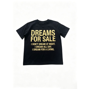 SUNINWAVE DREAMS FOR SALE烫金印花标语正肩短袖