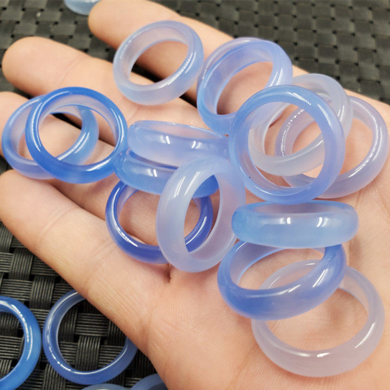 玉石戒指蓝色玉髓戒指玛瑙戒指玉佛珠跑环戒指玉指环玉手饰,珠宝/钻石/翡翠,手饰,淘宝优惠券,粉丝福利购,淘宝优惠卷