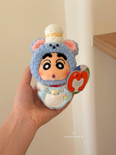 正版料理鼠王头套蜡笔小新毛绒公仔包包挂件钥匙扣挂饰送闺蜜礼物