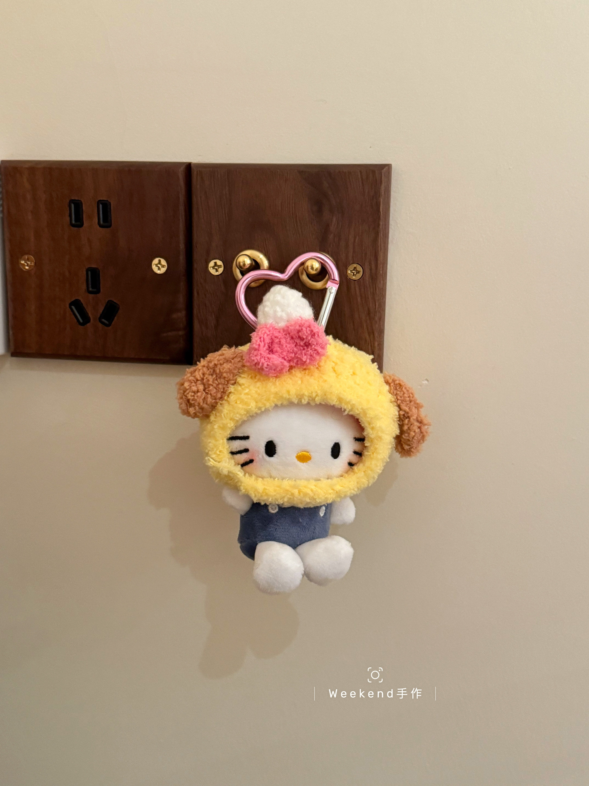 HelloKitty饭团头套毛绒公仔包包挂件钥匙扣女生礼物可爱书包挂饰